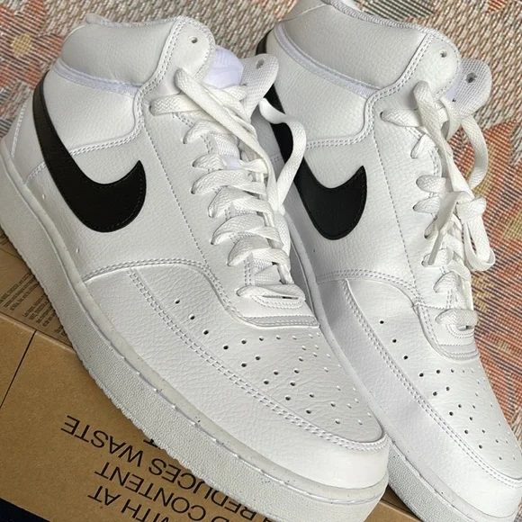 NIKE MEN’S COURT VISION MID Next Nature WHITE/BLACK-WHITE
DN3577 101 Sneakers - Picture 8 of 16